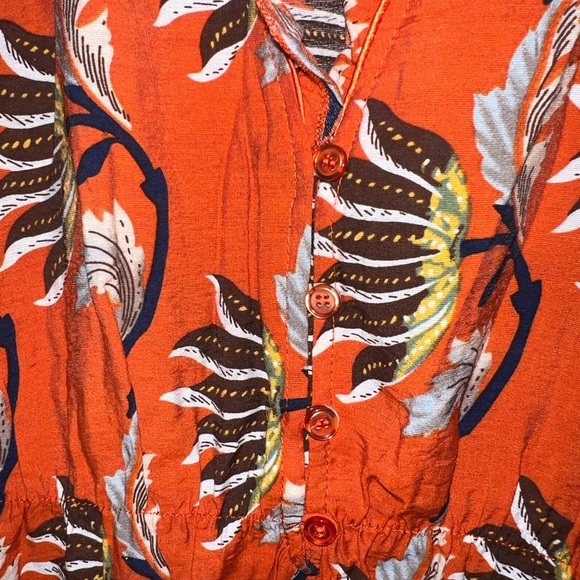 Papillon vibrant orange with lotus flowers sundress. Women’s size medium. - Picture 4 of 9